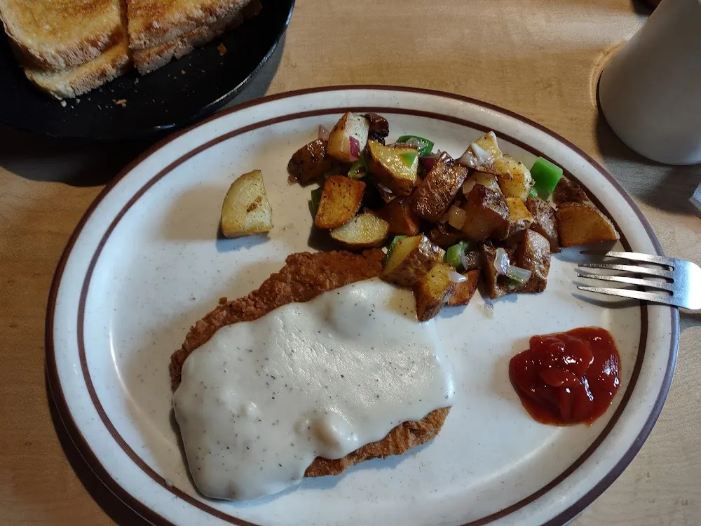 Chicken Fried Steak with Country Potatoes O'Brien